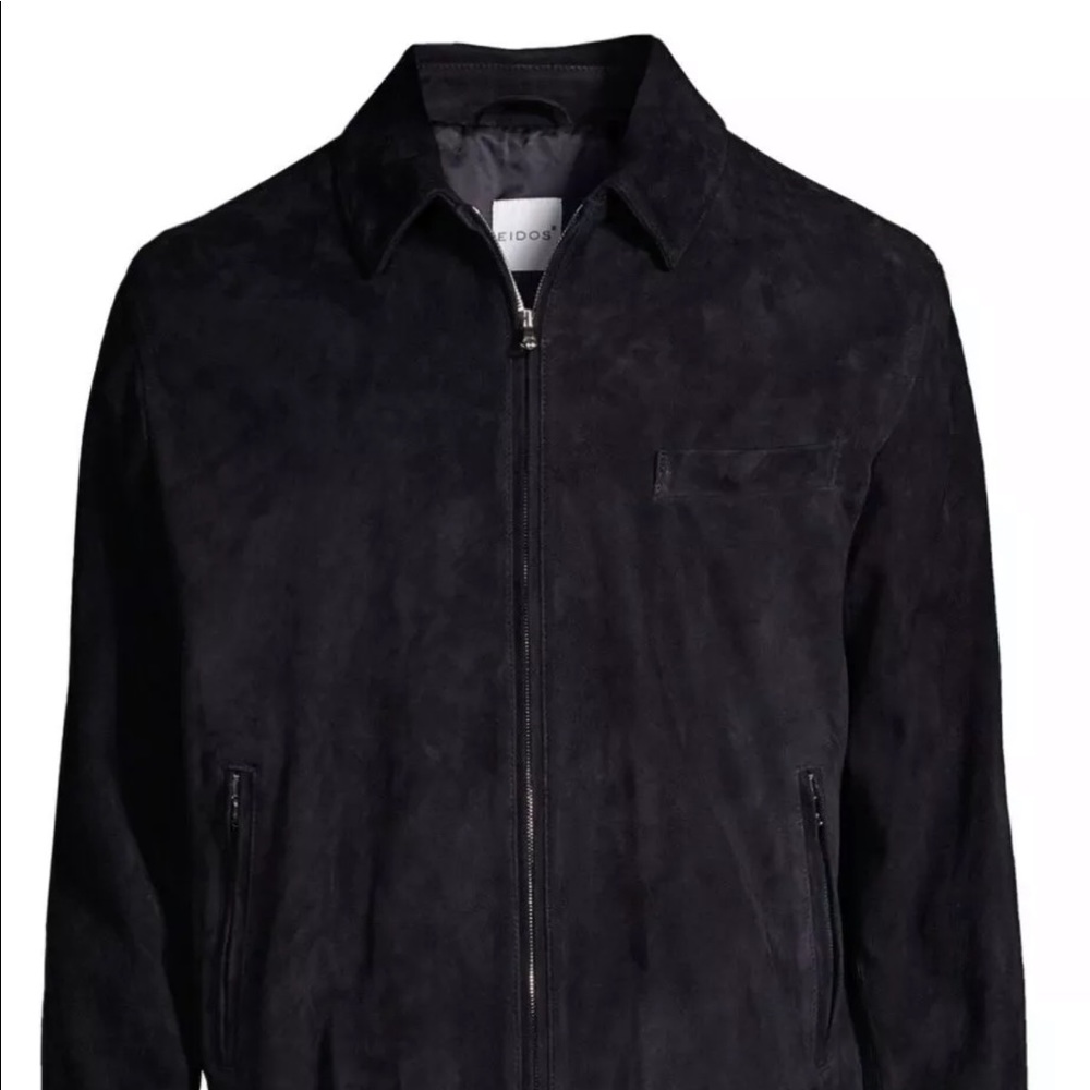 Eidos Men’s Buttery Suede Bomber Jacket